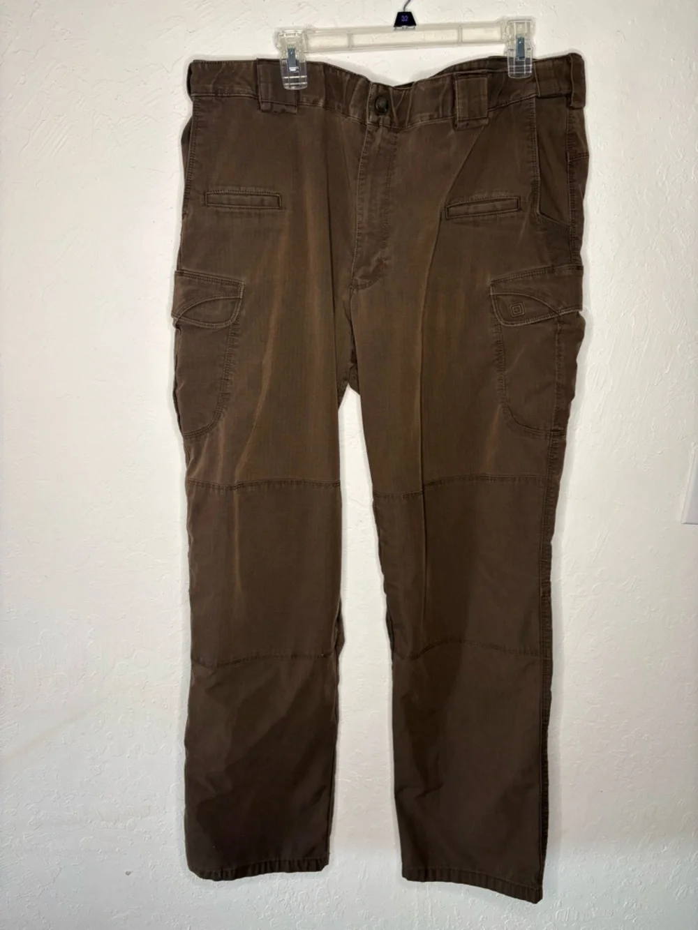 5.11 Tactical Stryke Pants Men 41x33 Brown Canvas Cargo Pockets Utility 7436-117